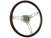 1965-67 Ford Mustang Cobra 6-Bolt Espresso Wood Shelby Style Steering Wheel Kit (for: Ford)