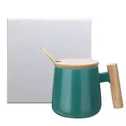 Ceramic Coffee Mug Set 12.85 Oz Handmade Ceramic Mugs Gift Box, Green