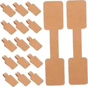HOMSFOU 200pcs Self Adhesive Brown Paper Jewelry Price Tags Rectangle Hangtags for Necklace Ring Display Stickers for Enhancing Presentation Value of Jewelry Items