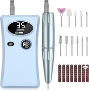Electric Nail Drill, 35000RPM Professional Nail File Machine, Portable Nail Drills for Acrylic Nails, Electric Nail File Rechargeable Efile Nail Drill for Gel Nails Remove, Home Salon Use