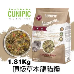 CUNIPIC Naturaliss 頂級草本糧 1.81Kg 龍貓 倉鼠 幼兔 成兔 天竺鼠 小動物餡餅『WANG』