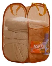 Premium Heavy-Duty Camel Mesh Pop-Up Clothes Laundry Hamper - (14"x14"x24")