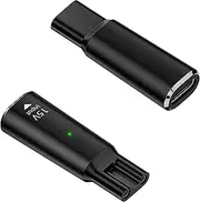 tunghey 2Pack 15V Type-C Shaver Adapter Charging Converter for HQ8505 7000 5000 Series,Powerful Compatibility USB-C Shaver Charger Converter Without Charger Cord (Black, 15v-Oval)