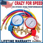 AC Diagnostic Manifold Freon Gauge Charging Refrigeration A/C USWC US