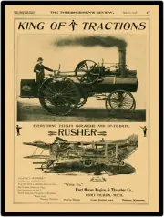 1898 Port Huron Engine & Thresher Company New Metal Sign: King of Tractions!