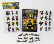 NEW Pack LEGO Batman Movie Stickers DC Comics Mini Figures Vehicles 4 Sheets