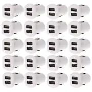 Scosche Revolt 2-Port USB Charger Dual 12W Watt 5V Volt Ports White (Pack of 20)