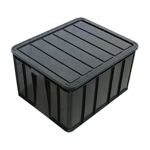 防靜電周轉箱黑色帶蓋收納物流箱物料整理箱零件盒養龜塑膠箱帶蓋