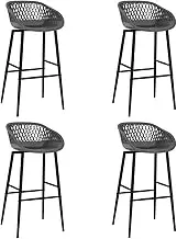 Bar Chairs 4 pcs Grey Bar Chair