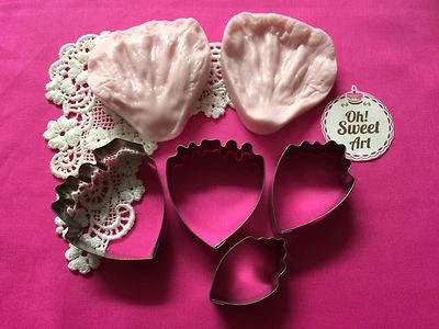 Peony Flower Set Cutter Silicone Mold Food Safe Cake Decoration Cupcake (FDA)