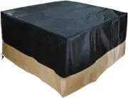 42-Inch Square Fire Pit Cover, Waterproof Patio Cover for Outdoor Fire Pit Table