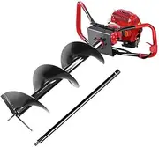 Giantz Post Hole Digger 80cc Electric Garden Auger Ground Drill Bit Set Power Tools Hand Tool Gardening Accessories Gifts for Seedlings, Flowers Plant Fence Extension, 1.8m Depth and 300mm Diameter