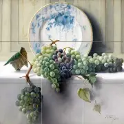 Still life with grapes Tile Mural Kitchen Bathroom Backsplash Marble Ceramic
