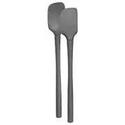 2pc Tovolo Flex-Core All Silicone Nylon Mini Spatula/Spoonula Utensil CHRCL