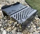 US MADE Collapsible Fire Pit Grill Griddle Tailgating Camping Overlanding Heavy