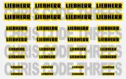 Code 3 Adhesive Vinyl Decals- Liebherr logos - 1/50 1/76 1/64