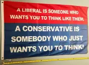 DONALD TRUMP FLAG FREE USA SHIP Just Think Libs Republican America USA Sign 3x5'