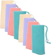 SAFIGLE 8Pcs Mesh Soap Pouches for Shower Travel Soap Sleeves for Soap Bars Drawstring Soap Bags for Body Wash and Facial Cleansers Lightweight and Convenient Storage