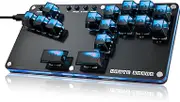 Sehawei Haute 42 16Key All-Button Arcade Controller Gamerfinger with Turbo Functions,Arcade Stick Street Fight Mini Plus Controller for PC/Ps3/Ps4/Switch Game Keyboard-Supports Hot Swap & SOCD