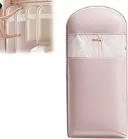 [Generic] Space Saving Hanging Garment Bag with Self Compression Zipper, Space Saver Closet Organizers, Hanging Garment Bags for Closet Storage (Pink,L)