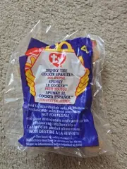 SPUNKY the COCKER SPANIEL ANIMAL TY BEANIE BABY #4 1999 McDONALDS HAPPY MEAL NEW