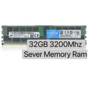 Crucial 32GB DDR4 3200MHz PC4-25600 ECC Registered Server Memory CT32G4RFD432A