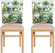 ODAWA Floral St. Patrick's Green Dining Seat Cover Chair Slipcovers Set for Kitchen Farmhouse Decorations
