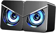 1 Pair Desktop Computer Speakers Wired Mini Speaker for Laptop 360-degree Surround Sound Independent Volume Control