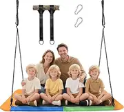 60" Giant 800lbs Rectangular Tree Swing for Kids and Adults,Large Outdoor Tree Swing Waterproof with 2 Hanging Straps