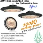 [2x] HARVEMAX Full Spectrum UFO 100W LED Grow Light High PPFD Good Efficiency