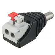 11PCS LUSTREON DC Power Male 5.5*2.1mm Connector Adapter Plug Cable Pressed for LED Strips 12V