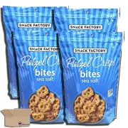 Sea Salt Pretzel Crisps Bites Value Pack | 12 Ounce Share-Size Bag | Pack of 4