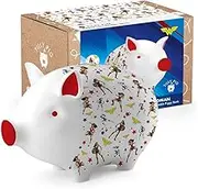 Tilly Pig Ceramic Kids Piggy Bank Boys Girls Wonder Woman Design Girls Money Box