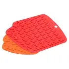 4pcs Silicone Trivets Mat Pad Countertop Table Placemats-Orange+Red