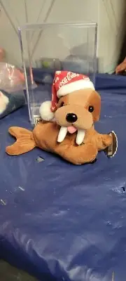 Collectible Coca - Cola Walrus in Snowflake Nightcap Bean Bag Plush 1998 Tag ON