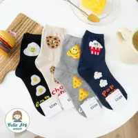 在飛比找momo購物網優惠-【哈囉喬伊】韓國襪子 搞怪表情中筒襪 女襪 A605(正韓直