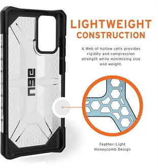 【美國代購】UAG Samsung Galaxy Note20 Ultra 5G [6.9英寸屏幕]堅固輕巧的超薄防震手機殼 透灰