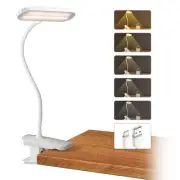 Desk Lamp with Clamp, Portable Cordless Rechargeable Clip on Reading Light, E...