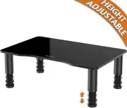 HEMUDU BLACK GLASS MONITOR RISER DESKTOP STAND ✪NEW✪ iMac XBOX PS4 PS3 HD01B-002