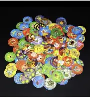 Pokemon Tazos Pogs 160 pcs 1st Generation Strokes Box 3D Round Square Collection