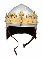 Medieval Knight Crown Helmet Crusader Costume Armor LARP Collectible Gift Item