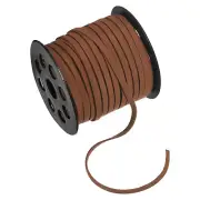 Faux Suede Leather Cord, 50 Yards 5mm Flat Suede Leather Lace [Khaki]