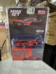 ASTON MARTIN VALKYRIE MAXIMUM ORANGE 1/64 DIECAST CAR MODEL BY TSM MINI GT 678