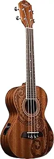 Oscar Schmidt OU2TETAT-A Tenor Ukulele W/Pre Amp, Natural Mahogany Maori