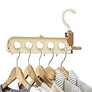 Wall Clothes Hanger Rack - 5 Hole Retractable Drying Racks - Wall Mounted Drying Rack, Laundry Drying Rack, Folding Laundry Hanger, For Wardrobe, Door Handle