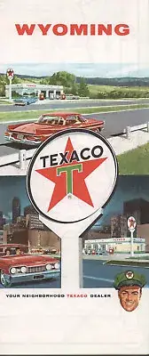 1963 Texaco Road Map: Wyoming NOS