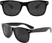 Pack of 2 Grid Glasses for Eye Training, Grid Glasses, Eye Trainer, Hole Glasses, Grid Multidot Glasses, Pinhole Glasses, Multi Dot Glasses for Vision Improvement