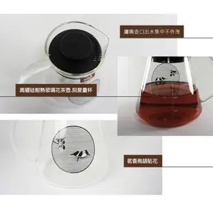 【DELI德力玻璃】茗香詩語花茶壺 900ml 玻璃花茶壺 耐熱茶壺 玻璃茶壺