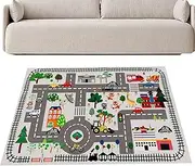 Kids Play Mat - Kids Play Mat Sensory Activity Rug | Large Non-Slip City Scene Rug Educational Toys, Foldable Carpet for Crawling Toddler Activities