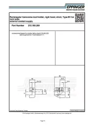 VDI40, turning tool holder, right hand, short, Type B1, 1", 213.100.250